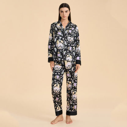 Oriental Mythical Qilin Print Pajama Set