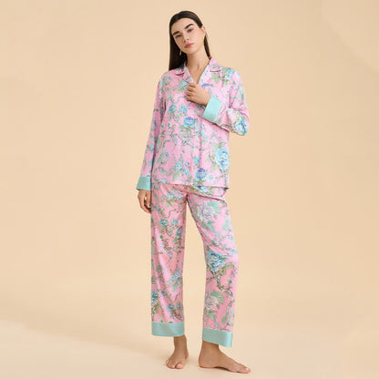Artistic Blue Floral Pajama Set
