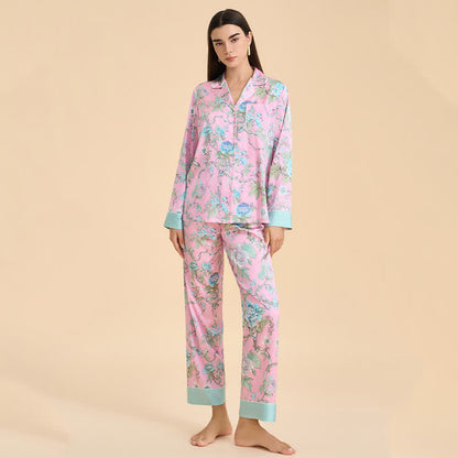 Artistic Blue Floral Pajama Set