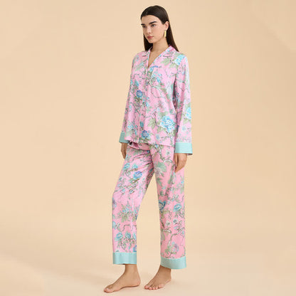 Artistic Blue Floral Pajama Set
