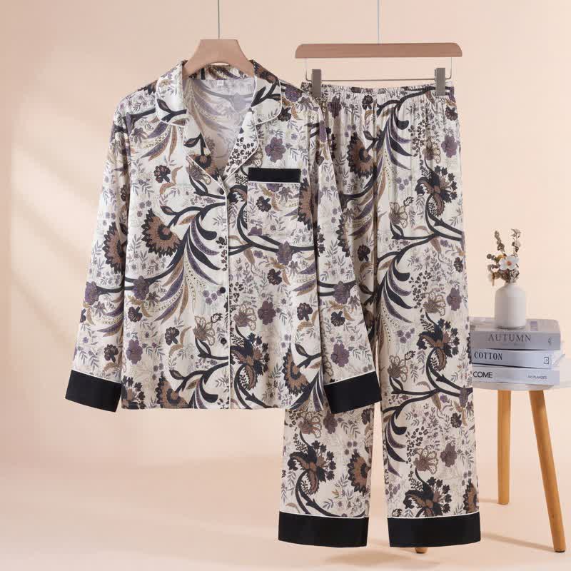 Vintage Vine & Floral Pajama Set