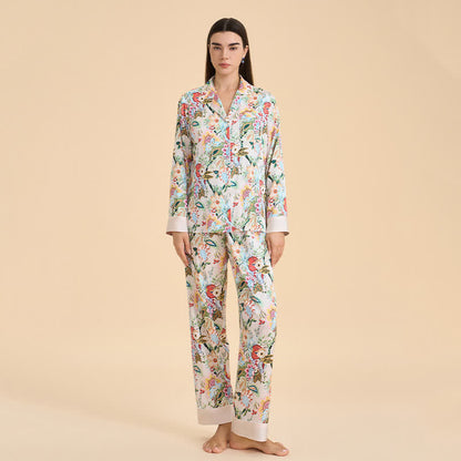 Tropical Style Floral Pajama Set