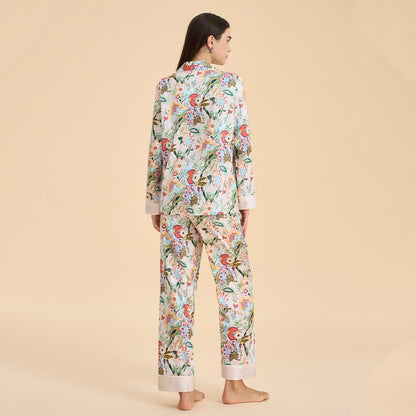 Tropical Style Floral Pajama Set