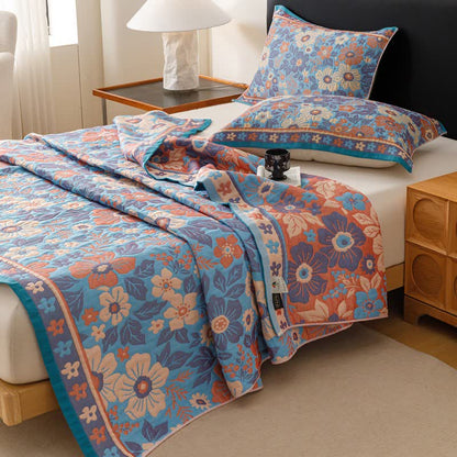 Cherry Blossom Cotton Gauze Quilt Blanket