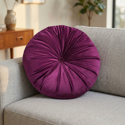 Vintage Floral Round Throw Pillow