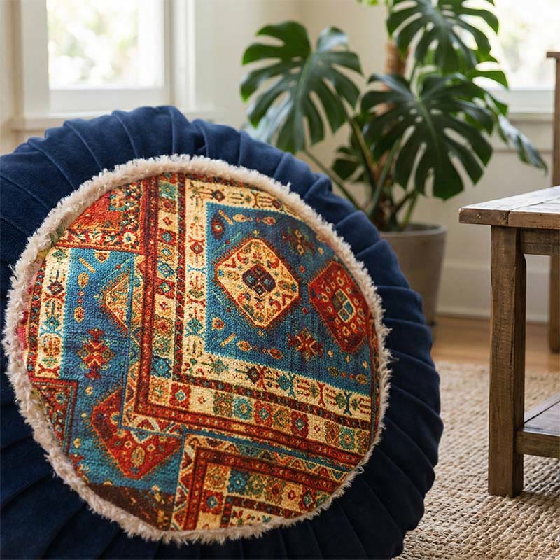 Vintage Wrinkle Fabric Throw Pillow