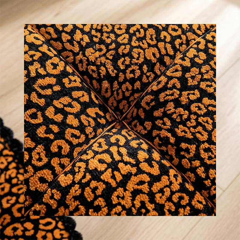 Leopard Print Square Throw Pillow