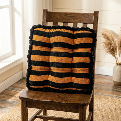 Striped Chenille Square Throw Pillow