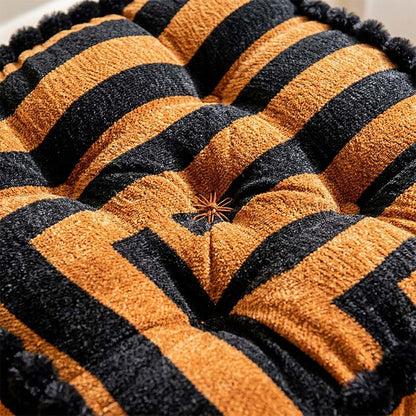 Striped Chenille Square Throw Pillow