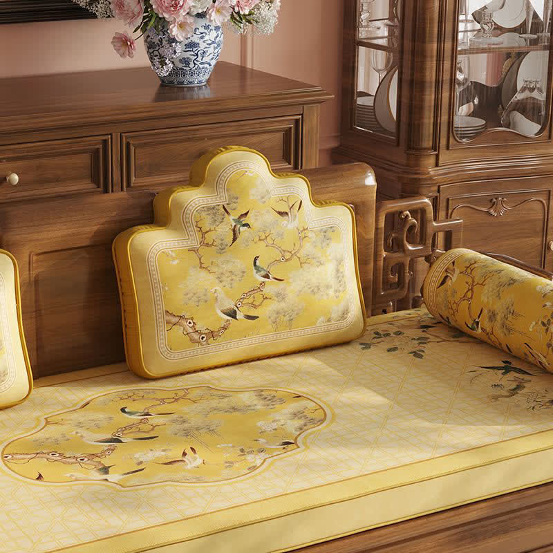 Oriental Style Bird & Floral Sofa Protector