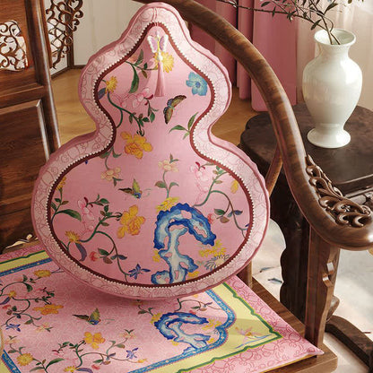 Oriental Lotus & Bird Print Sofa Protector