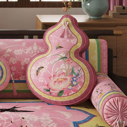 Oriental Butterfly & Branch Print Sofa Protector