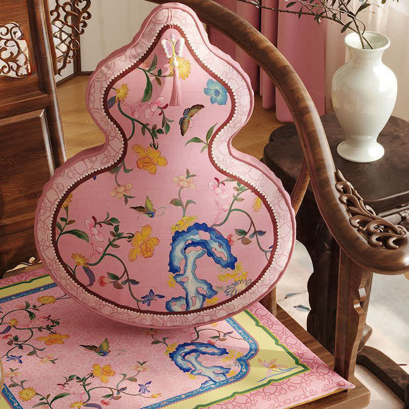 Oriental Butterfly & Branch Print Sofa Protector