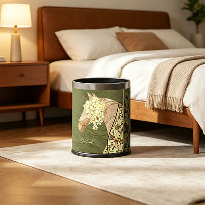Magnificent Horse Lychee Texture Leather Bin