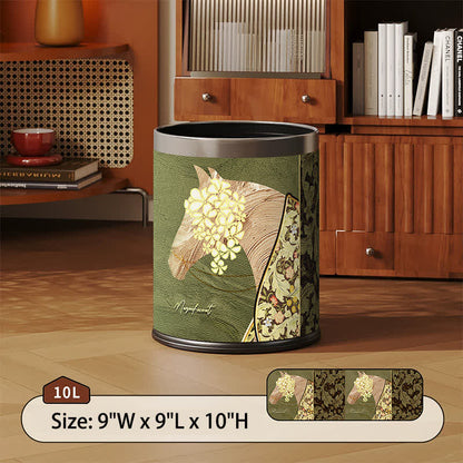 Magnificent Horse Lychee Texture Leather Bin