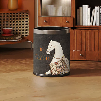 Classical Oriental Equestrian Trash Can
