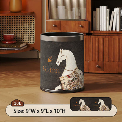 Classical Oriental Equestrian Trash Can