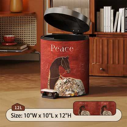 Classical Oriental Equestrian Trash Can