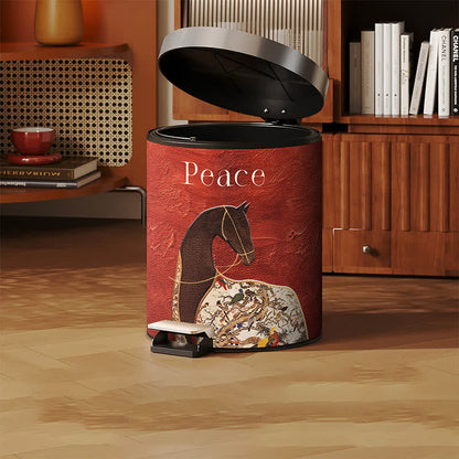 Classical Oriental Equestrian Trash Can