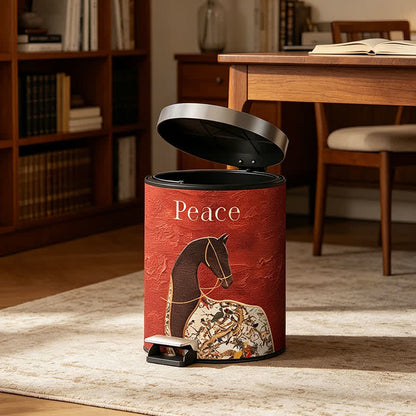 Classical Oriental Equestrian Trash Can