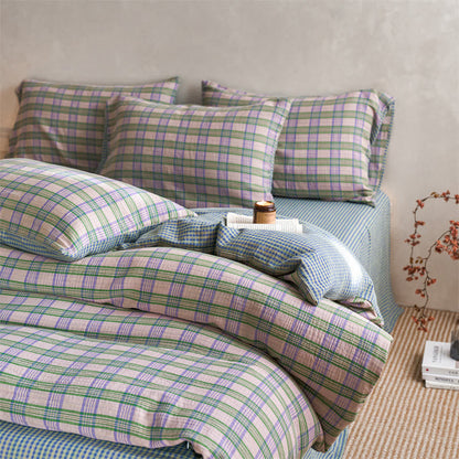 Small Checkered Pure Cotton Bedding Set