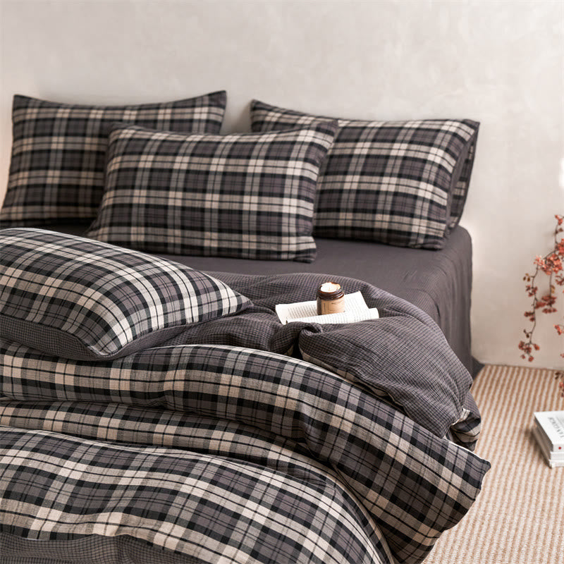 Small Checkered Pure Cotton Bedding Set