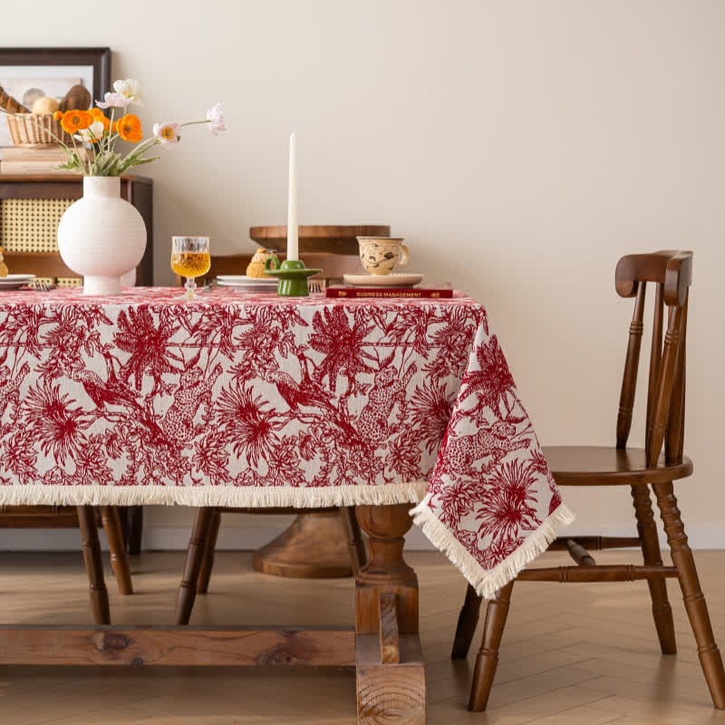 Jungle & Leopard Rectangular Table Cover