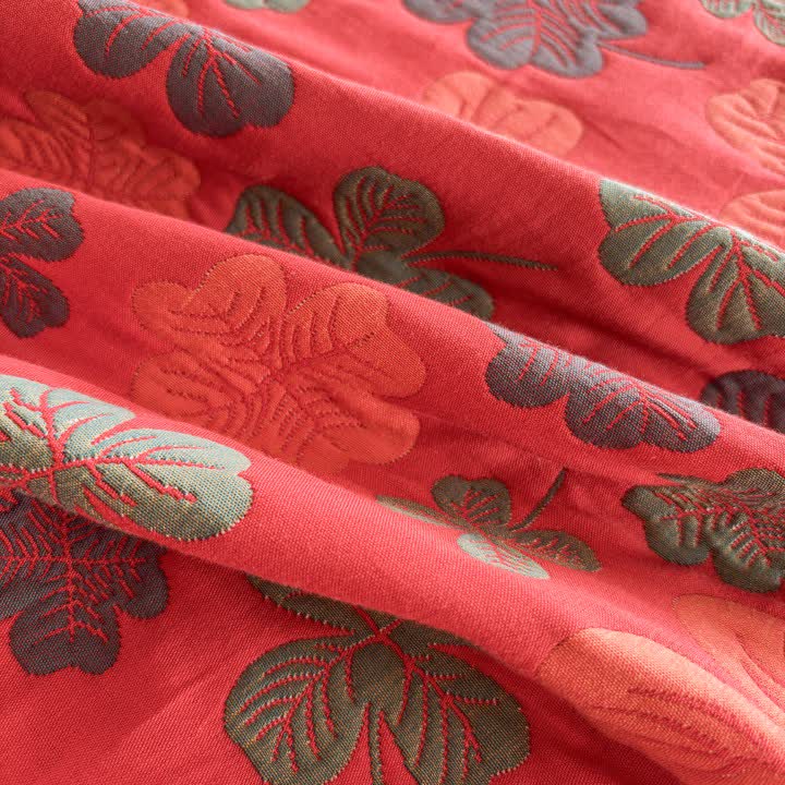 Four-leaf Clover Cotton Gauze Quilt Blanket
