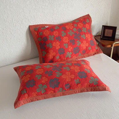 Four-leaf Clover Cotton Gauze Quilt Blanket