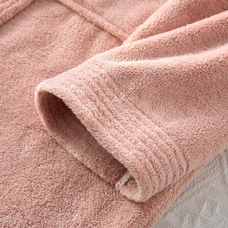 His & Hers Solid Color Absorbent Bath Robe