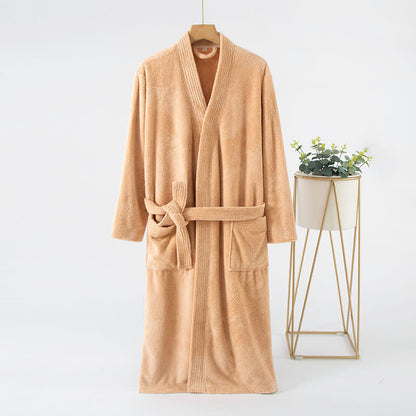 His & Hers Solid Color Absorbent Bath Robe