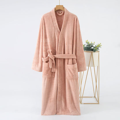 His & Hers Solid Color Absorbent Bath Robe