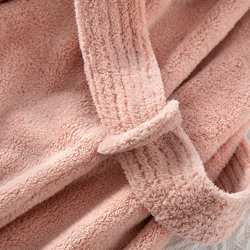 His & Hers Solid Color Absorbent Bath Robe