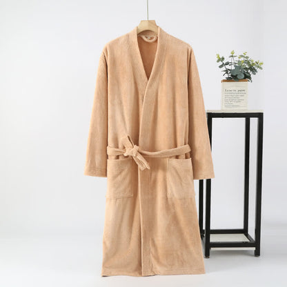 His & Hers Solid Color Absorbent Bath Robe