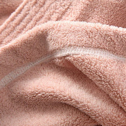 His & Hers Solid Color Absorbent Bath Robe