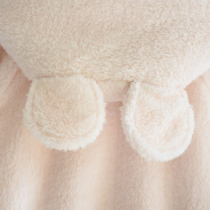 Minimalist Style Solid Color Hooded Robe