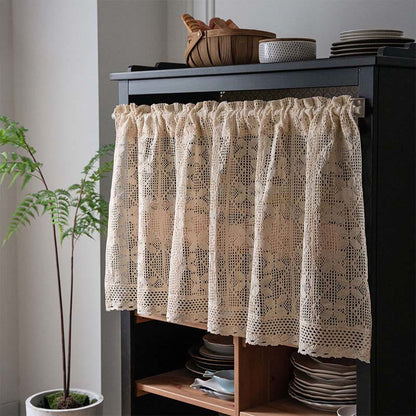 Four-Leaf Clover Crochet Tier Curtain