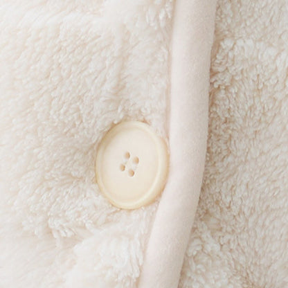 Solid Plush Checkered Texture Hooded Robe