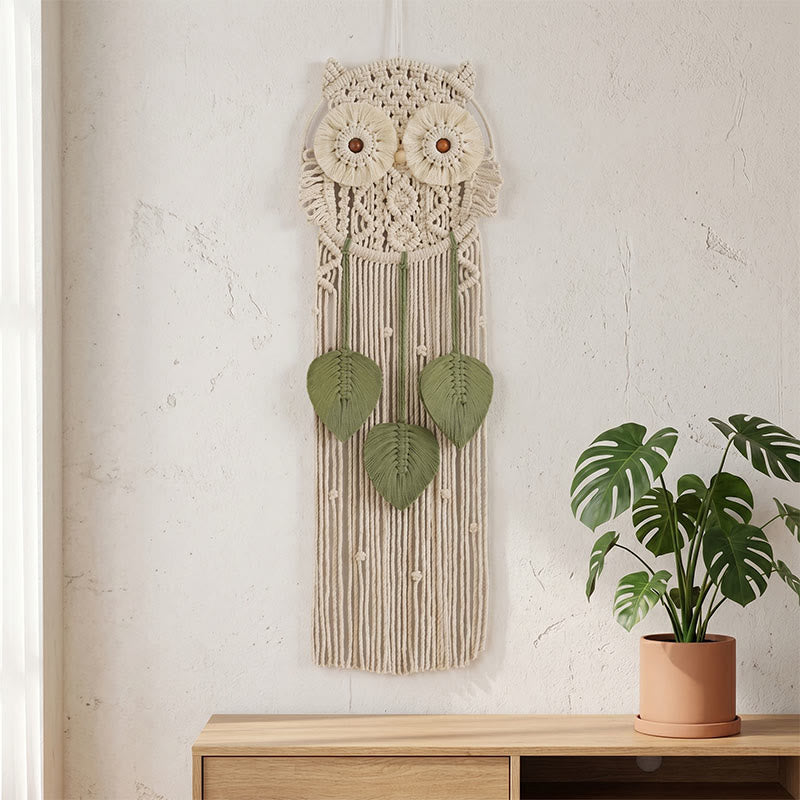 Handmade Macrame Owl Wall Hanging