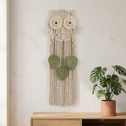 Handmade Macrame Owl Wall Hanging
