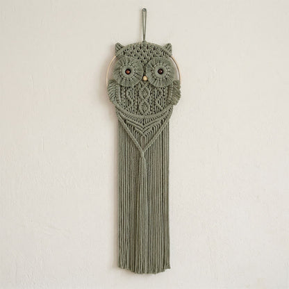 Handmade Macrame Owl Wall Hanging