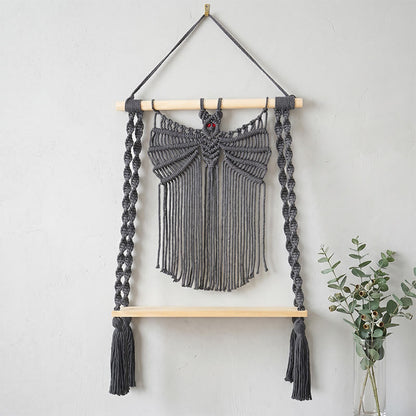 Boho Bat Macrame Wall Hanging