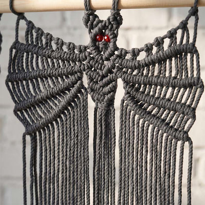 Boho Bat Macrame Wall Hanging