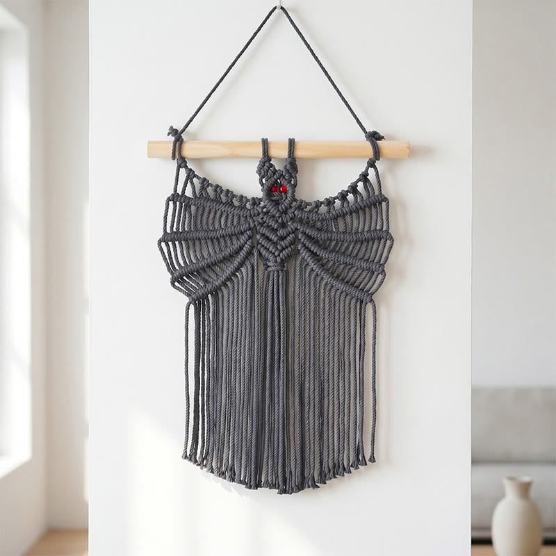 Boho Bat Macrame Wall Hanging