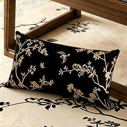 Vintage Oriental Branch & Floral Sofa Slipcover