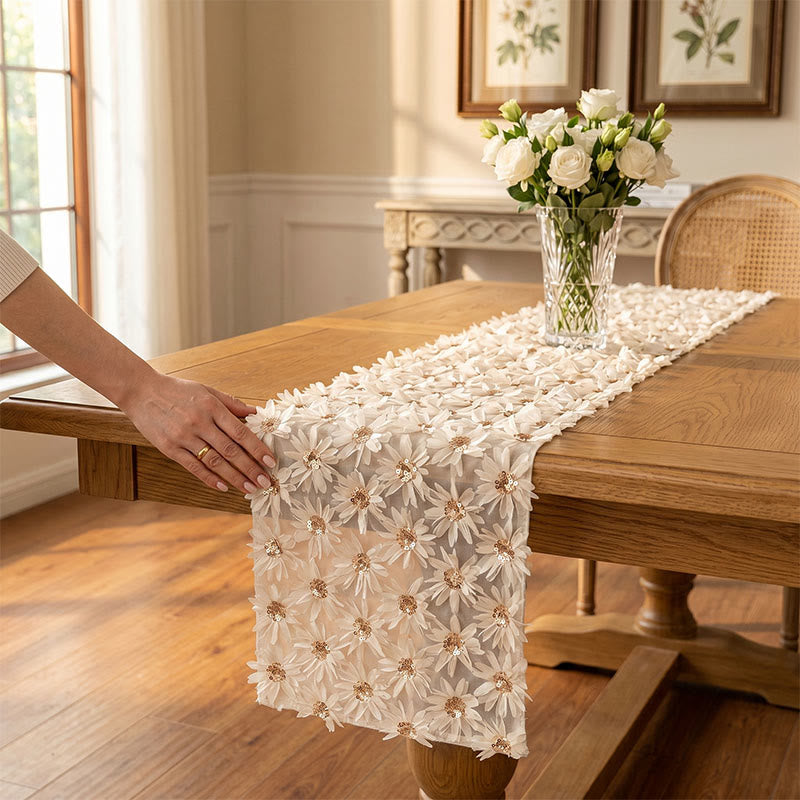 French Country Floral Tassel Tablecloth