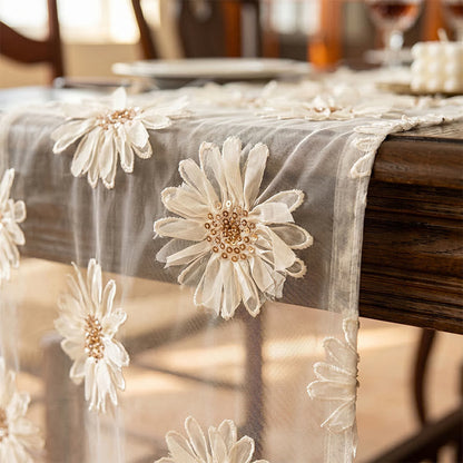 French Country Floral Tassel Tablecloth
