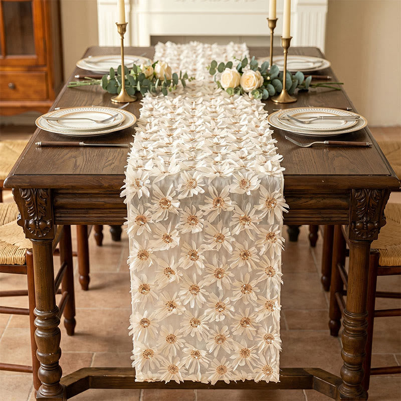 French Country Floral Tassel Tablecloth