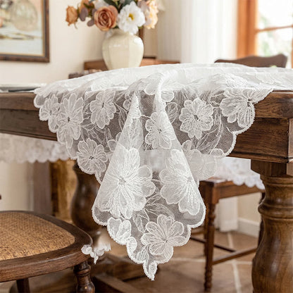 Camellia Lace Jacquard Tablecloth