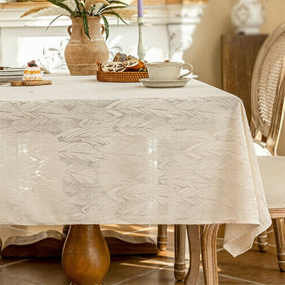 Leaf Pattern Jacquard Tablecloth